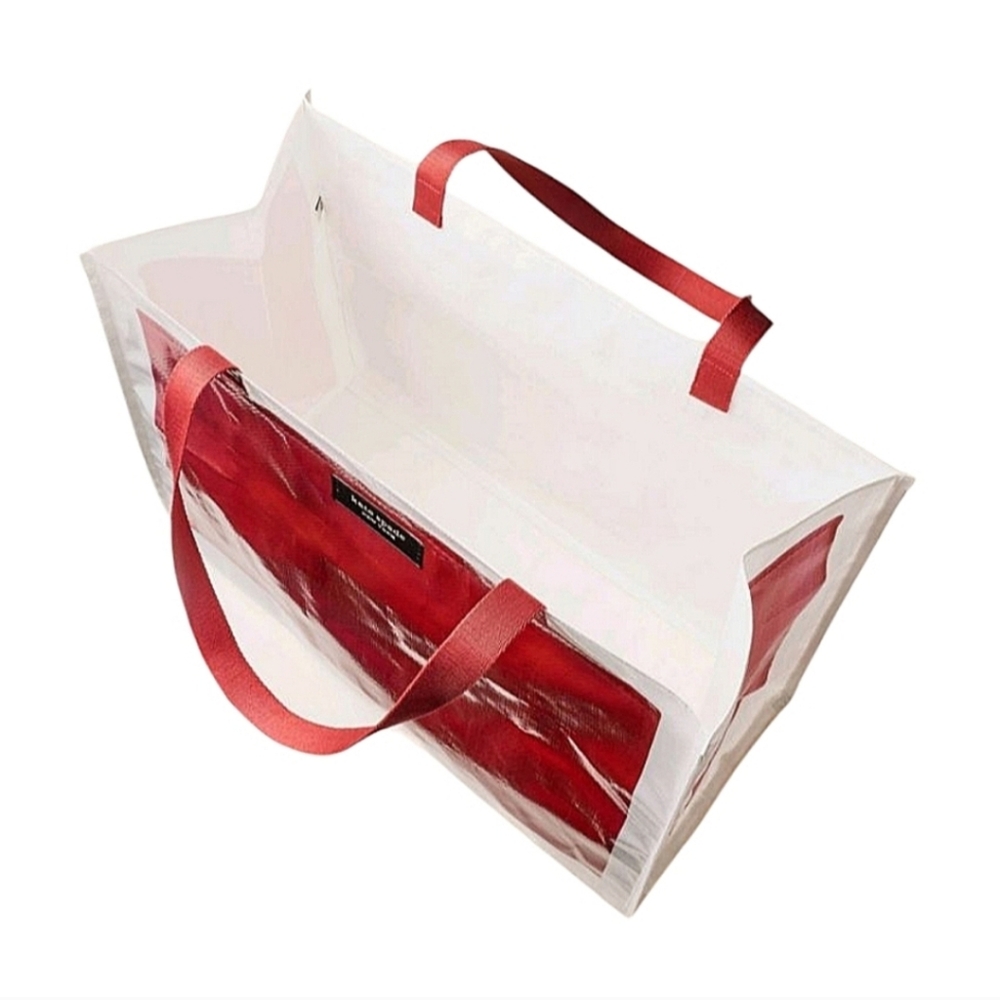 NWT Kate Spade × Target Reusable Large Tote Bag Red & White Limited Edition NEW - Picture 3 of 11